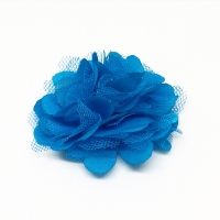 Haarspeldje bloem blauw