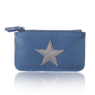 Mini portemonnee ster blauw